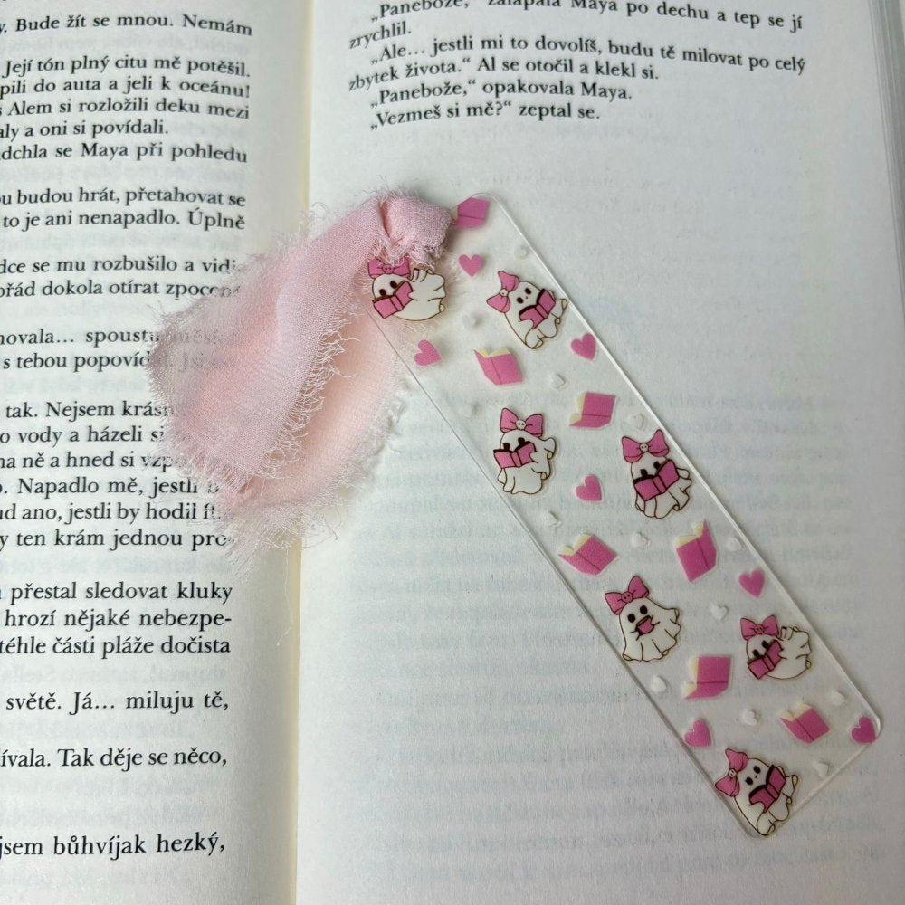 Záložka - Duchová se srdíčky