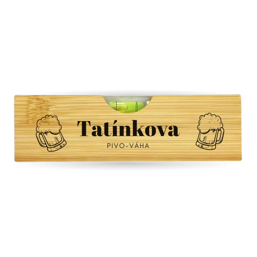Vodováha s otvírákem na pivo